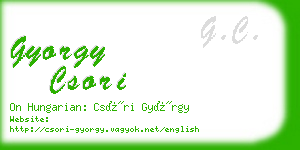 gyorgy csori business card